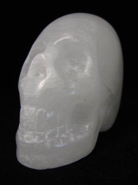 White Selenite Skull