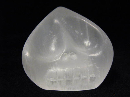 White Selenite Skull