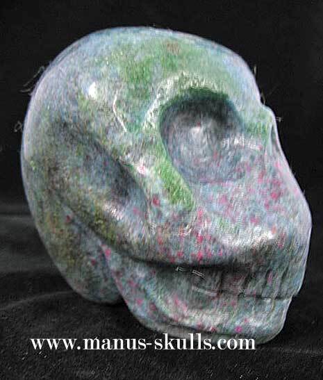 Ruby in Fuchsite Skull