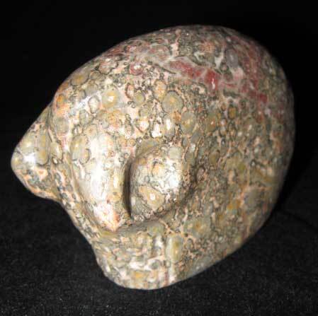 Leopard Skin Jasper Alien Skull