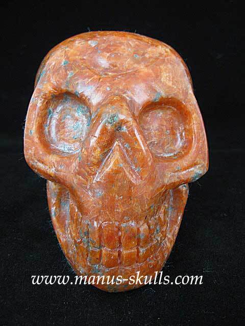 Orange Calcite Skull