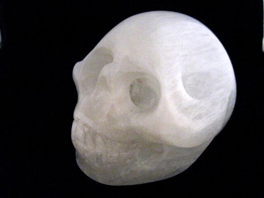 White Selenite Skull