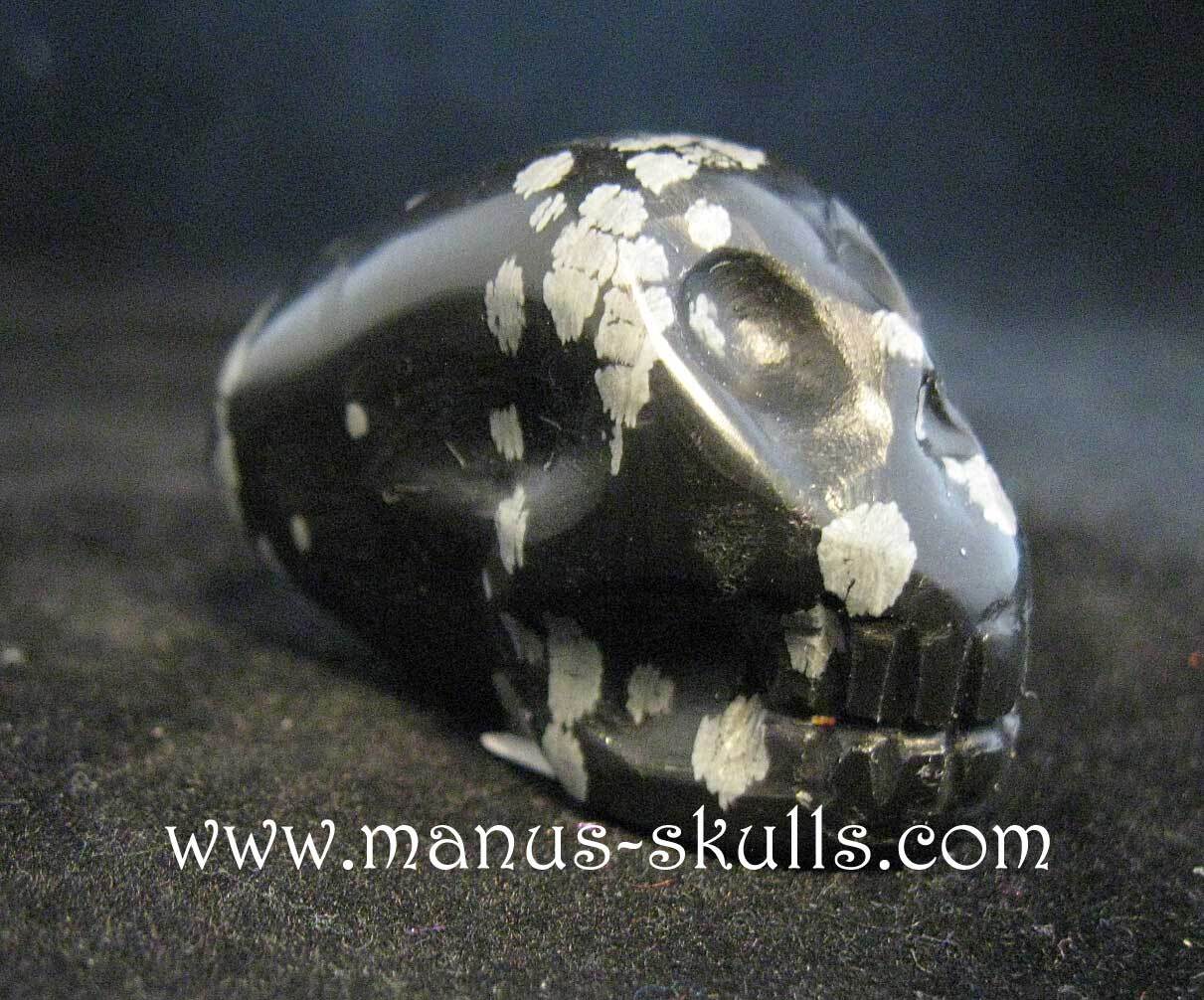 Snowflake Obsidian Skull