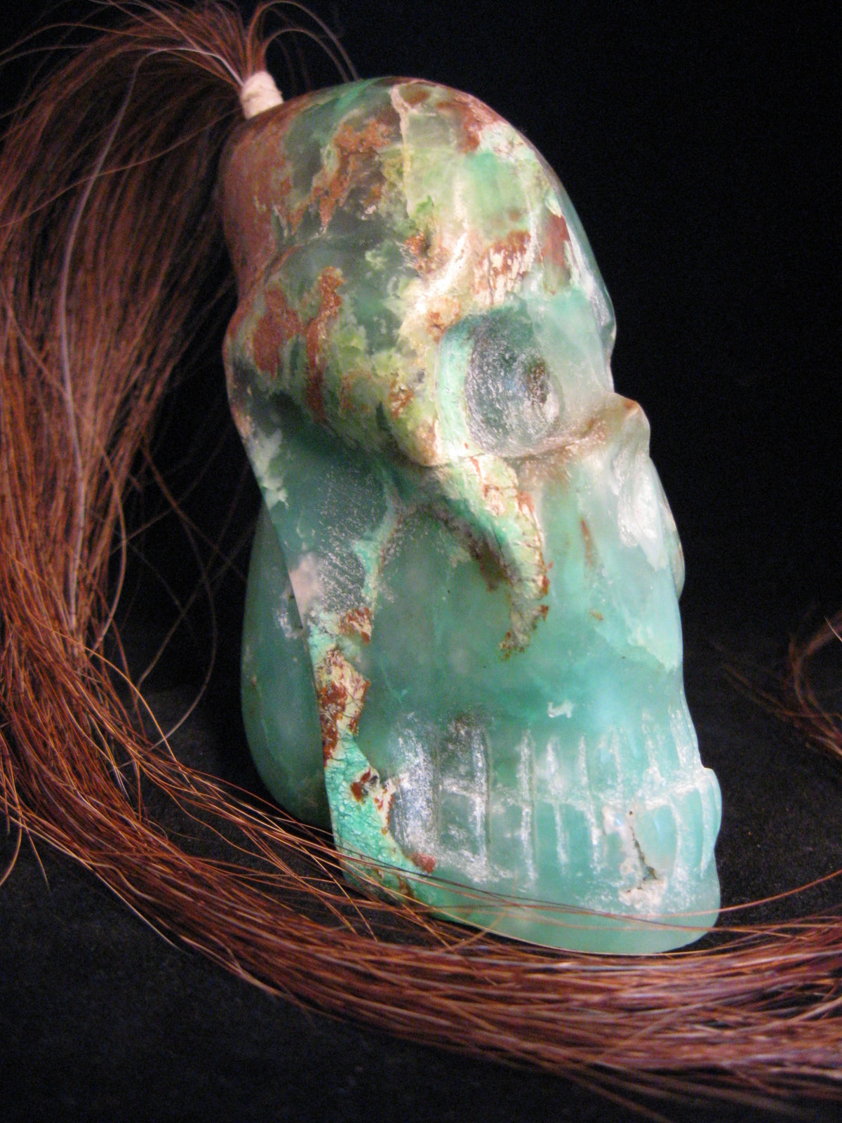 Chrysoprase Tribal Skull