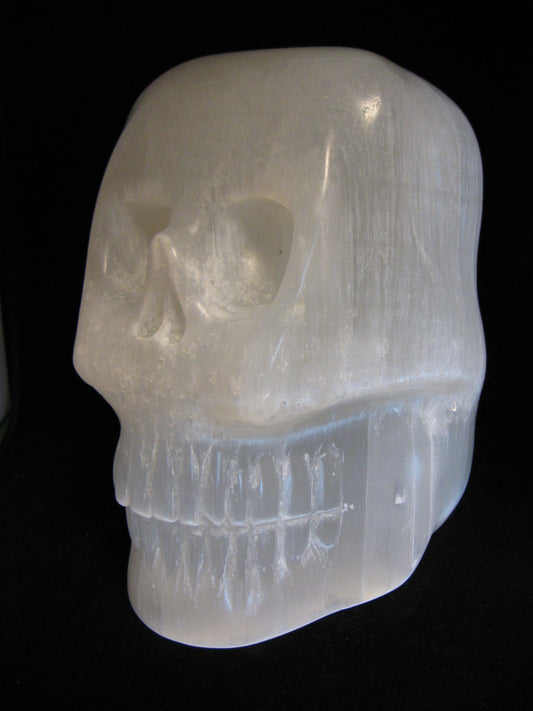 White Selenite Skull