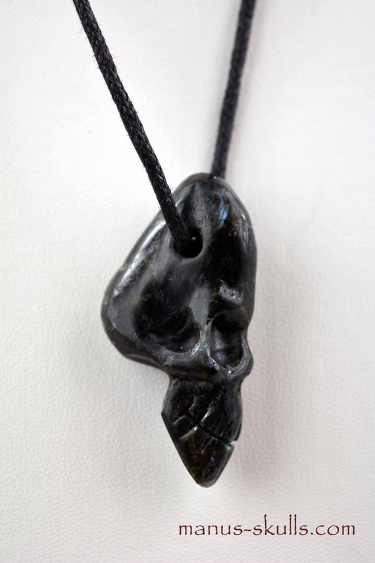 Larvikite Skull Pendant