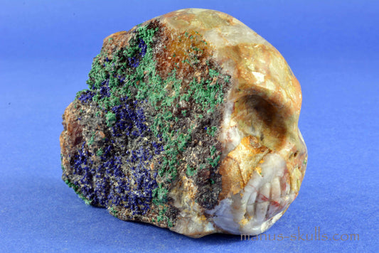 Azurite Malachite Skull