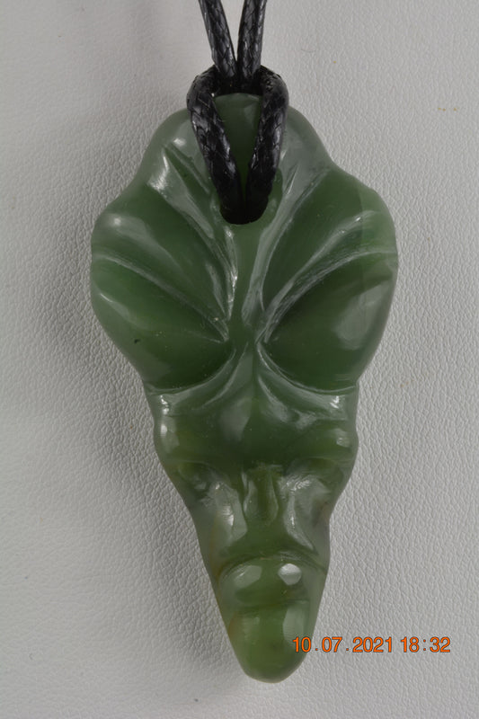 Nefrite Jade Tribal Pendant (#15)