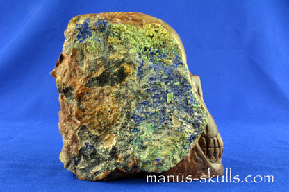 Azurite Malachite Skull