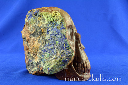 Azurite Malachite Skull