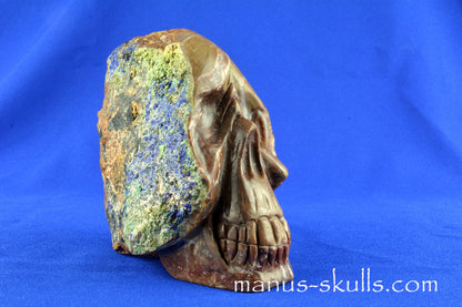 Azurite Malachite Skull