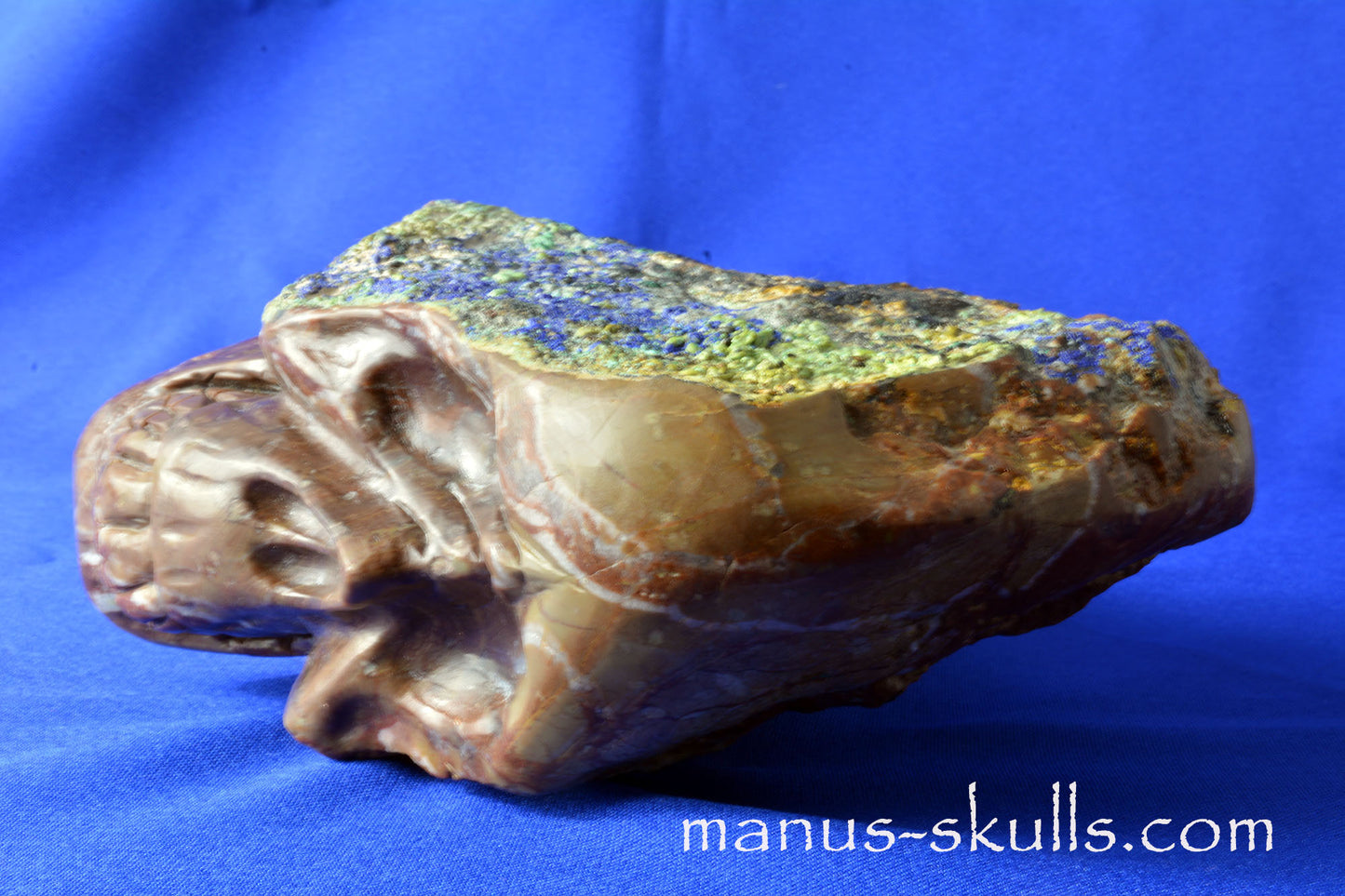 Azurite Malachite Skull