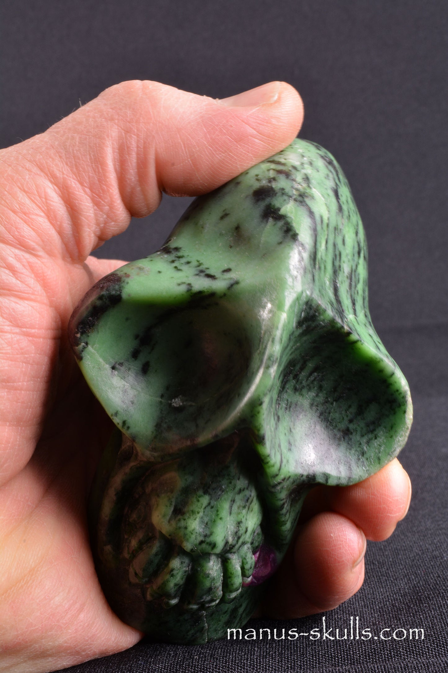 Ruby in Zoisite Skull