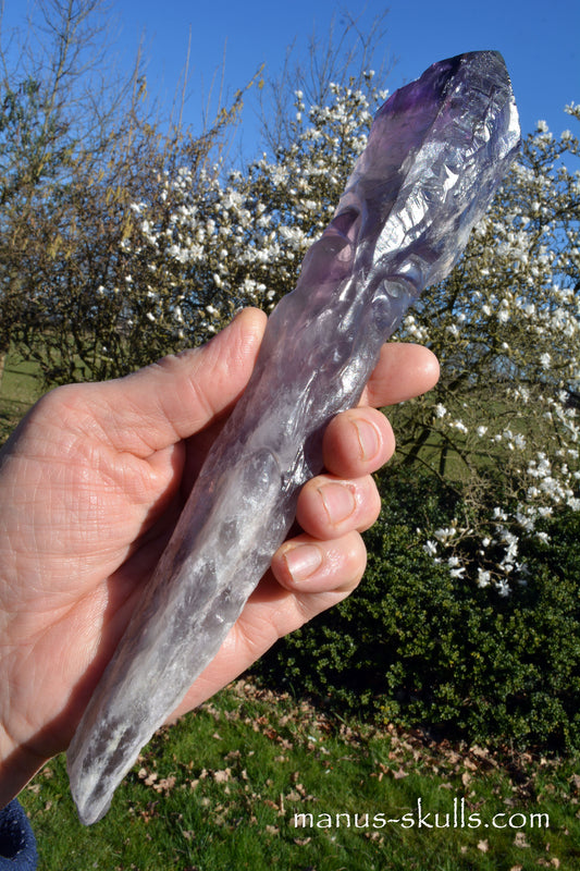 Elestial Smokey Amethyst Tribal Wand