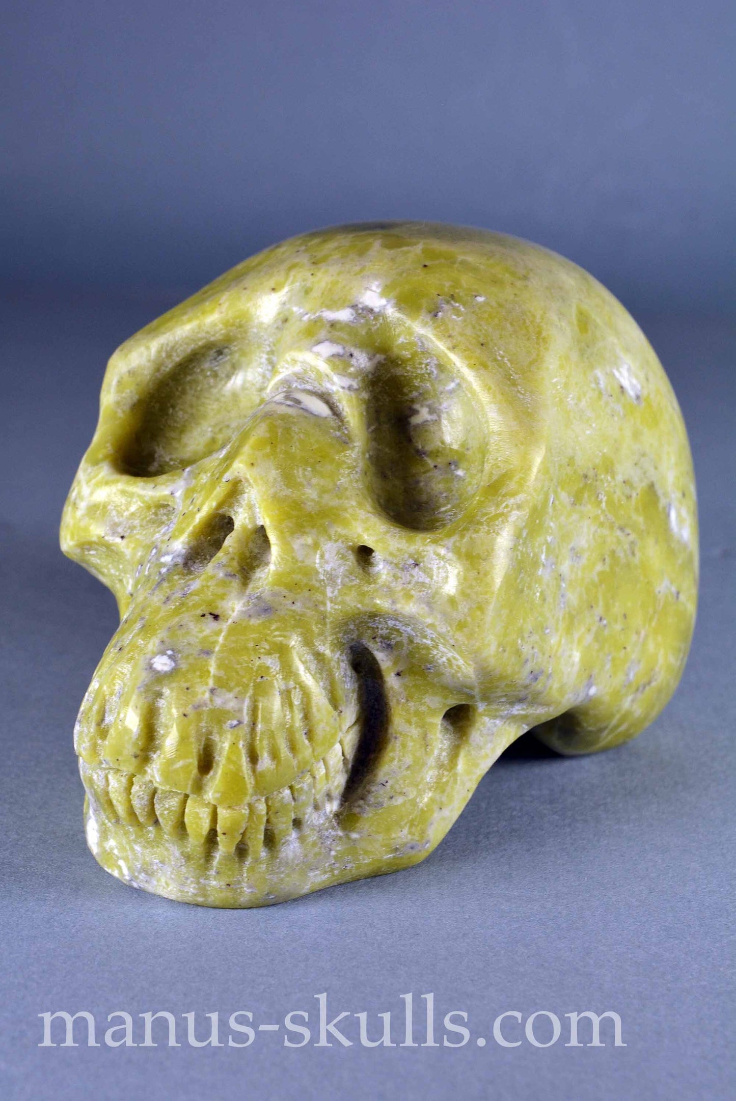 Serpentine Jade Skull