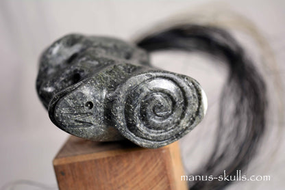 Unspotted Preseli Bluestone Tribal Spiral Skull