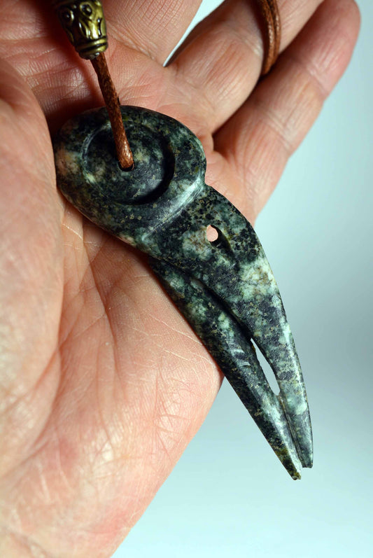 Preseli Bluestone Bird Skull Pendant