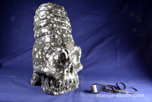 Preseli Bluestone Clear Crystal Conehead Skull