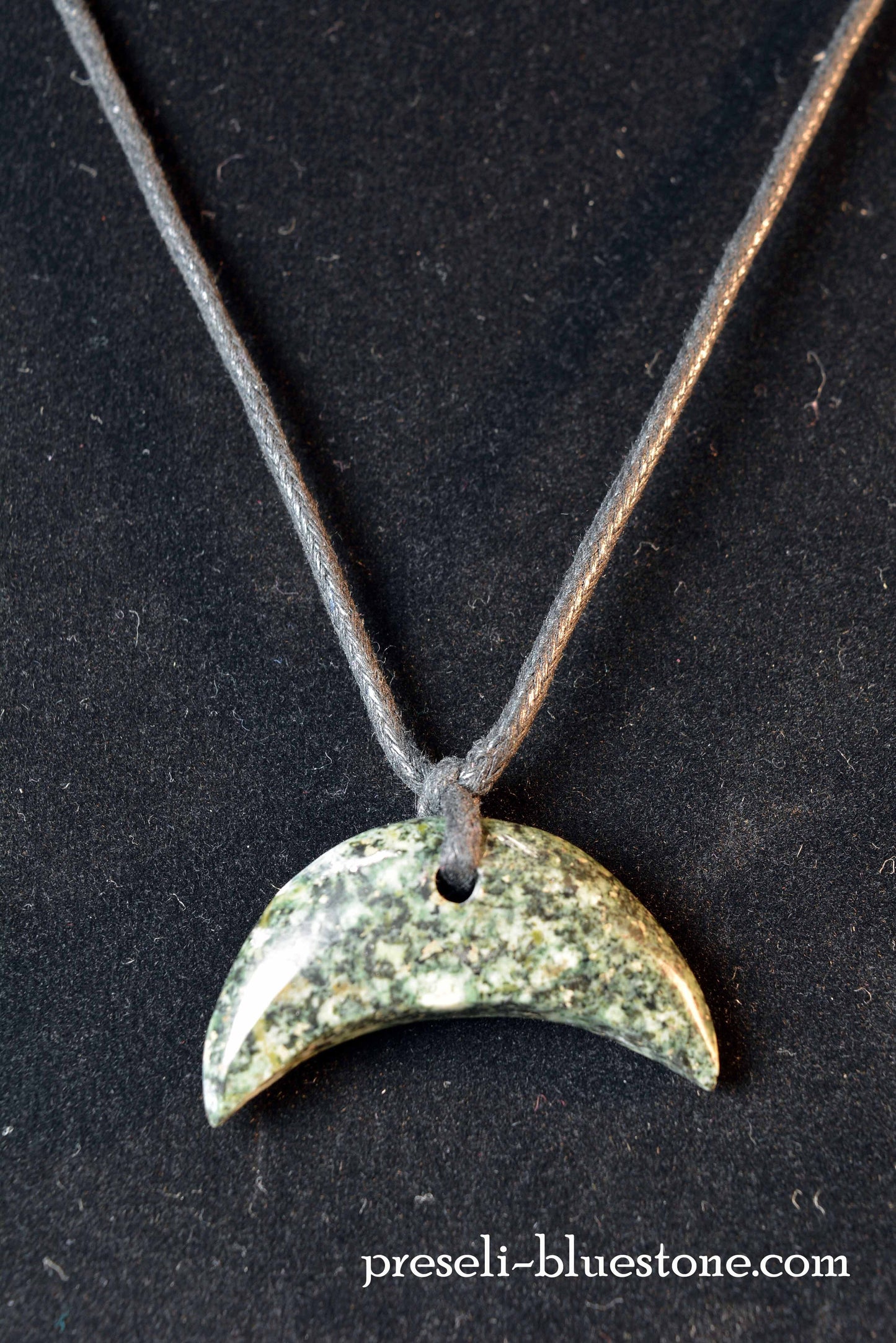 Preseli Bluestone half moon Pendant