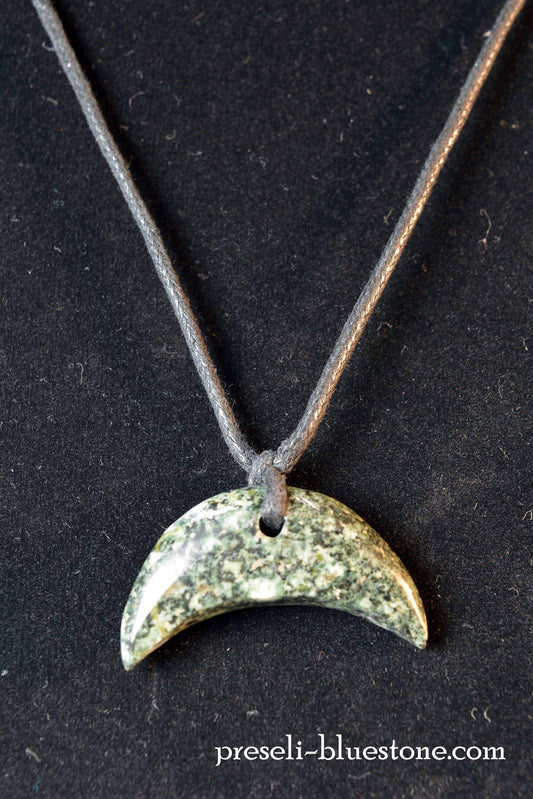 Preseli Bluestone half moon Pendant