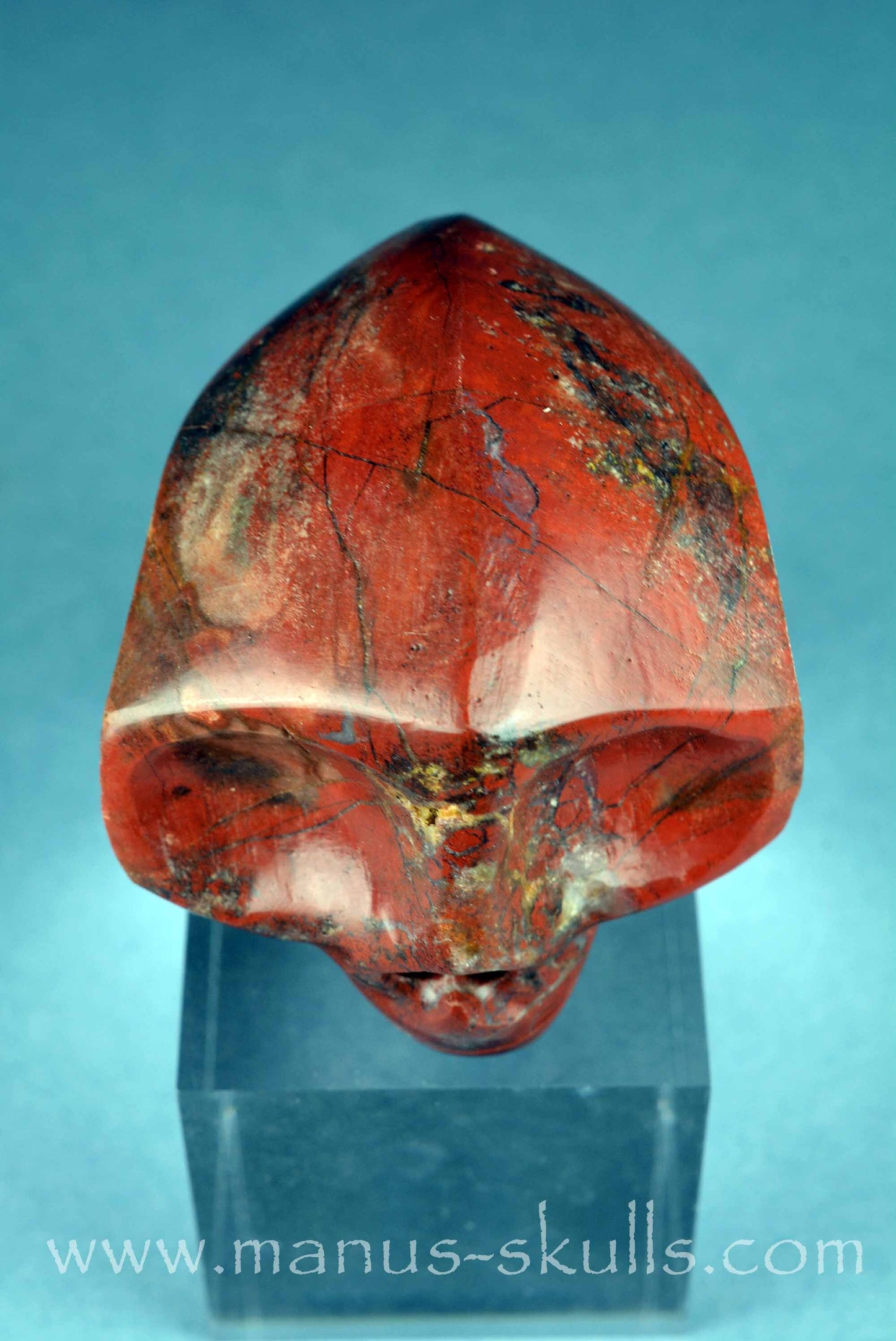 Red Jasper Alien Skull