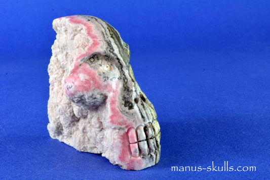 Rhodochrosite Skull