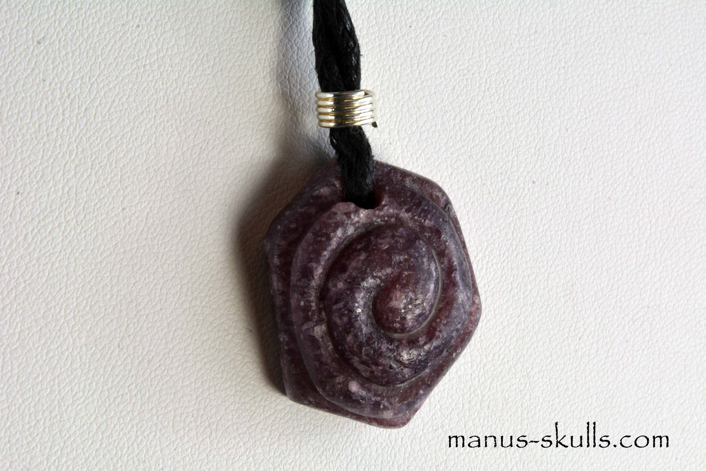 Ruby Korund spiral pendant