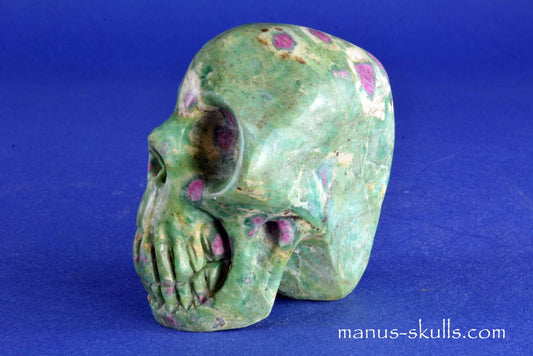 Ruby in Fuchsite Skull