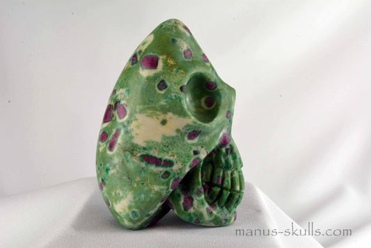 Ruby in Fuchsite Skull