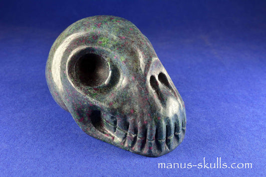 Ruby in Fuchsite Skull