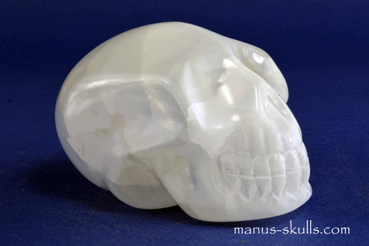 White Selenite Skull