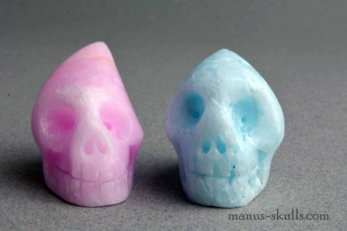 Pink & Blue Smithsonite Skullies