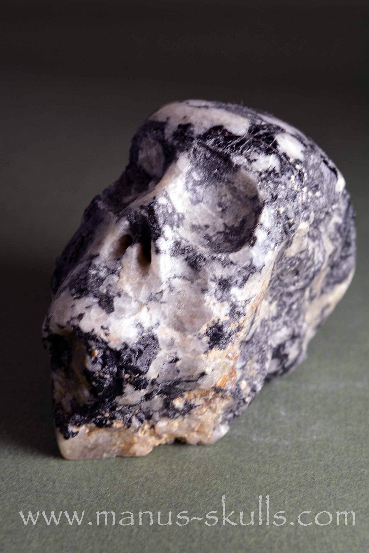 Tourmaline in Quartz Skull