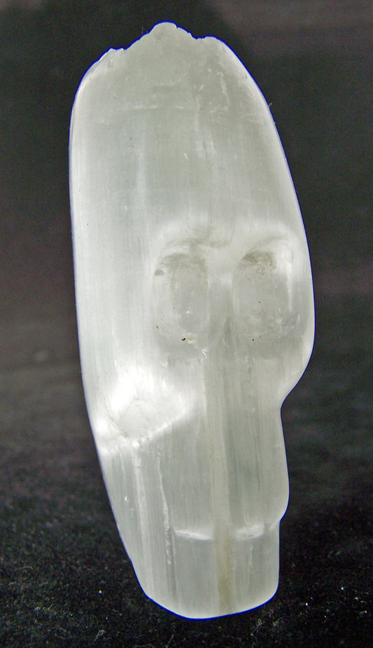 White Selenite Skull