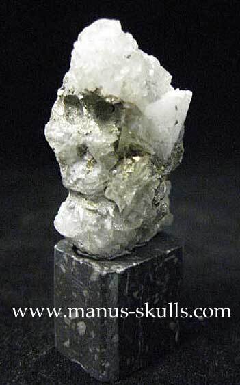 Pyrite in Quartz Skull