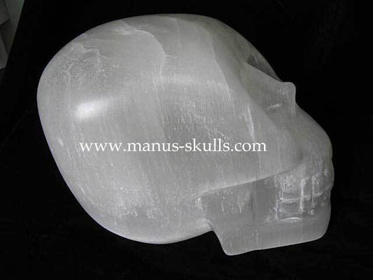 White Selenite Skull