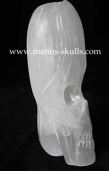 White Selenite Skull