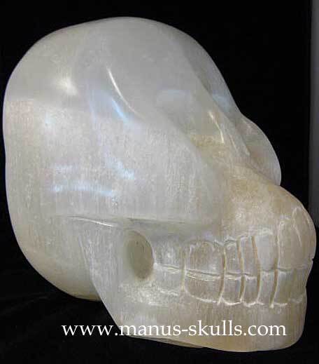 White Selenite Skull